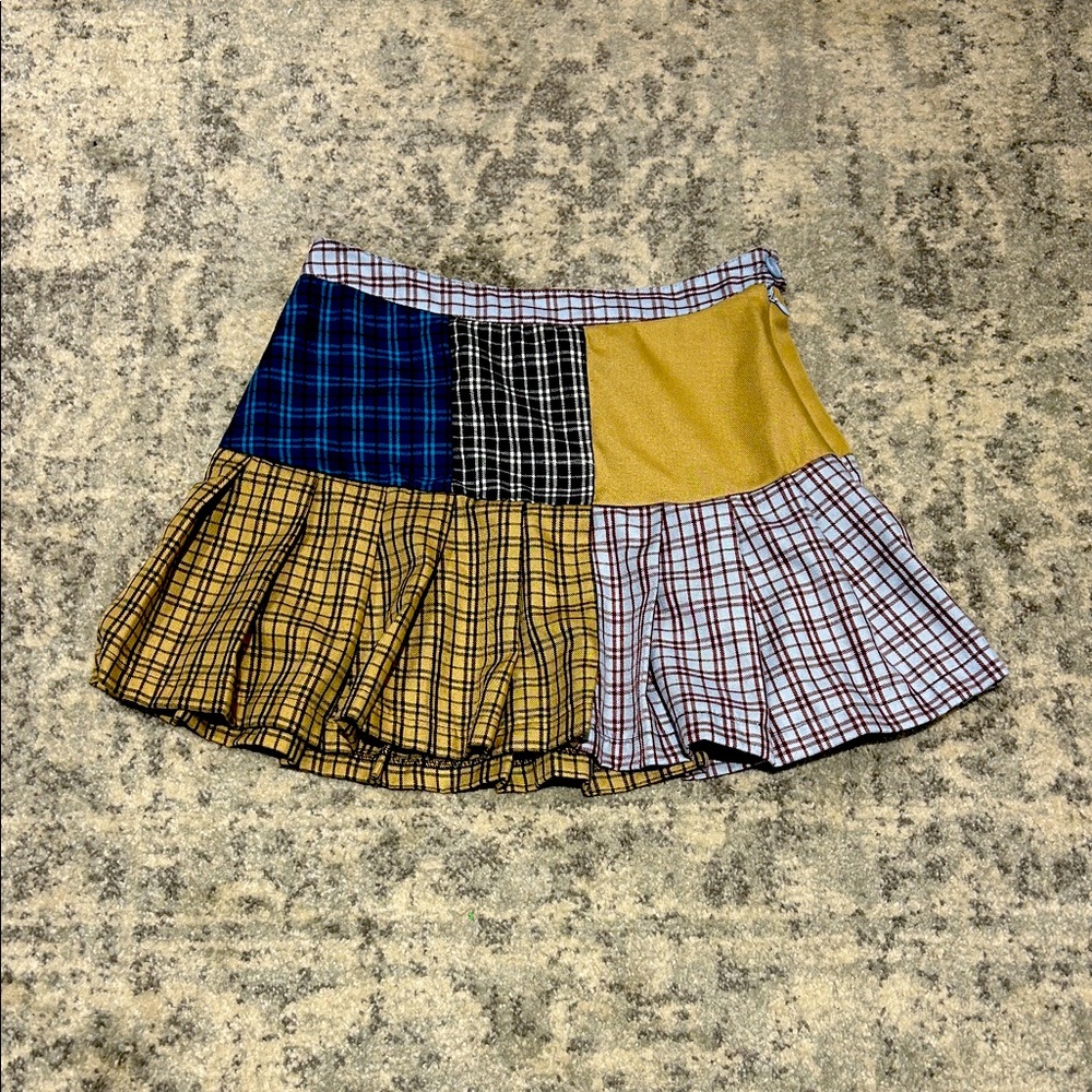 Forever 21 Multicolor Patchwork Mini Skirt